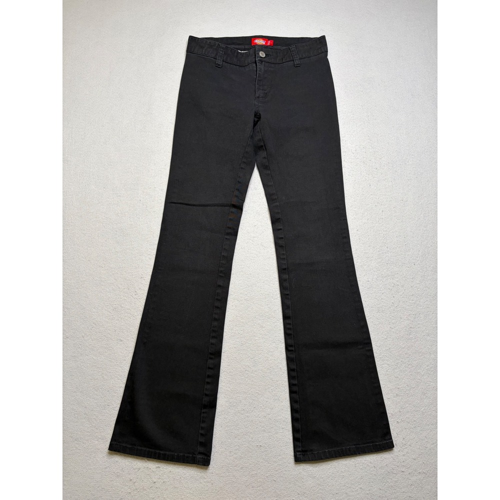 Dickies Flare Pants Women 1 Black Dickies Girl Low Rise Vintage Y2K Slim Fit